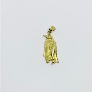 Real 10k Solid Gold Penguin Pendant
